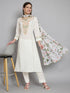 White Silk Blend Pant Suit Acy8220