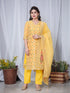 Yellow Chanderi Cotton Pant Suit Acy8223