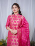 Pink Chanderi Cotton Pant Suit Acy8224 Back View