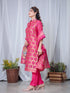Pink Chanderi Cotton Pant Suit Acy8224 Salwar Kameez