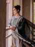 Grey Chanderi Cotton Pant Suit Acy8226 Back View
