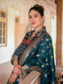 Teal Chanderi Cotton Pant Suit Acy8228 Back View