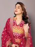 Pink Chanderi Cotton Pant Suit Acy8231 Back View