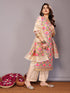 Cream Chanderi Cotton Pant Suit Acy8232