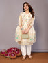 Cream Chanderi Cotton Pant Suit Acy8235 Closure View