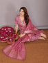 Pink Chanderi Cotton Pant Suit Acy8236 Closure View