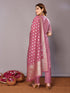 Pink Chanderi Cotton Pant Suit Acy8236 Salwar Kameez