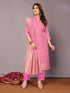 Pink Chanderi Cotton Pant Suit Acy8241 Closure View