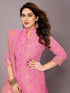 Pink Chanderi Cotton Pant Suit Acy8241 Back View