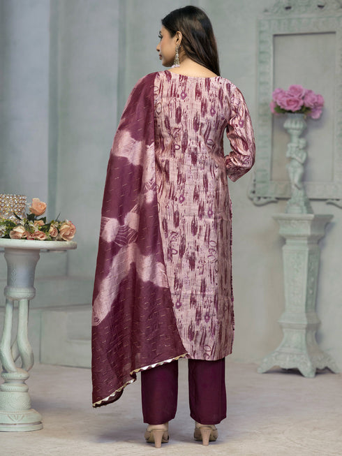Wine Rayon Cotton Pant Suit Acy8245 Salwar Kameez