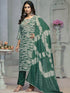 Green Rayon Cotton Pant Suit Acy8250 Closure View