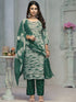 Green Rayon Cotton Pant Suit Acy8250