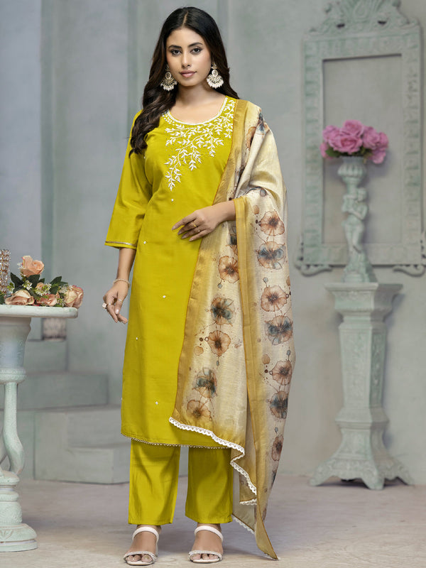 Lemon Rayon Cotton Pant Suit Acy8251