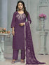 Purple Rayon Cotton Pant Suit Acy8252