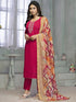 Pink Rayon Cotton Pant Suit Acy8253 Closure View