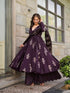 Purple Maslin Anarkali Dress Acy8258