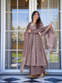 Purple Maslin Anarkali Dress Acy8262