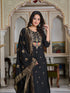 Black Chanderi Pant Suit Acy8267 Back View