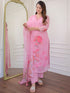 Pink Taby Organza Pant Suit Acy8268 Closure View