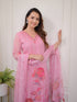 Pink Taby Organza Pant Suit Acy8268 Back View