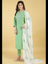 Green Cotton Blend Pant Suit Acy8271