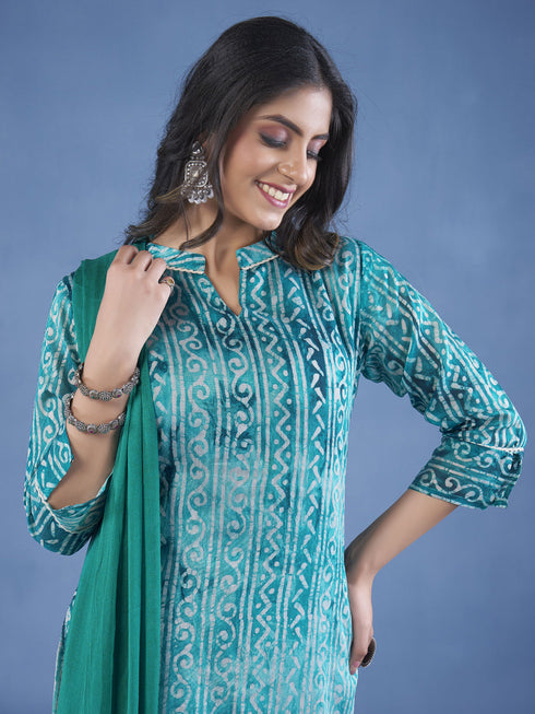 Mint Green Art Silk Pant Suit Acy8277 Back View