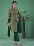 Green Art Silk Pant Suit Acy8280