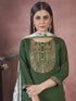 Green Art Silk Pant Suit Acy8281 Back View