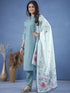 Aqua Blue Art Silk Pant Suit Acy8327 Salwar Kameez