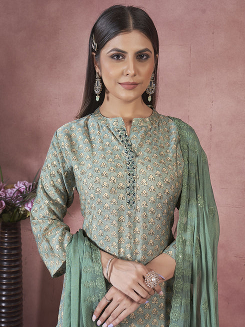Pista Art Silk Pant Suit Acy8330 Back View