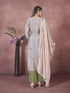 Off White Art Silk Pant Suit Acy8334 Closure View