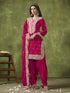 Pink P V Chanderi Patiyala Dress Acy8418