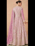 Pink Georgette Anarkali Dress Acy8420 Closure View