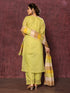 Mustard Chanderi Pant Suit Acy8479 Closure View