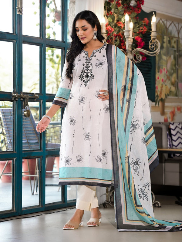 White Linen Pant Suit Acy8514