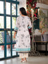 White Linen Pant Suit Acy8514 Closure View