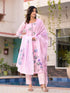 Pink Linen Pant Suit Acy8516 Back View