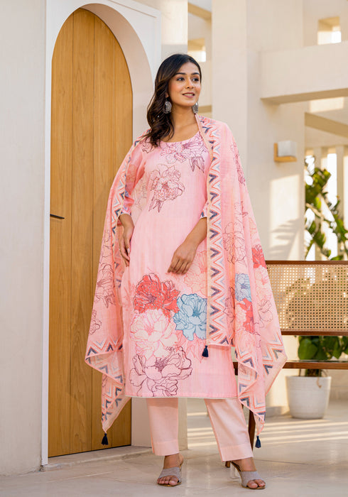 Pink Linen Pant Suit Acy8547 Salwar Kameez