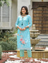 Blue Linen Pant Suit Acy8551 Salwar Kameez