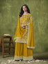 Yellow Dola Silk Palazzo Suit Acy8613