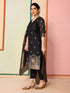 Black Chanderi Pant Suit Acy8620 Salwar Kameez