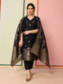 Black Chanderi Pant Suit Acy8620