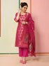 Pink Chanderi Pant Suit Acy8621