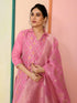 Pink Chanderi Pant Suit Acy8624 Closure View