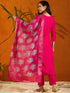 Pink Viscose Chanderi Pant Suit Acy8627 Closure View