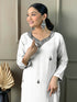Off White Viscose Chanderi Pant Suit Acy8628 Back View