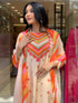 Orange Natural Crape Pant Suit Acy8629 Back View