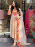 Orange Natural Crape Pant Suit Acy8629 Salwar Kameez