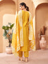 Yellow Viscose Chanderi Pant Suit Acy8630 Closure View