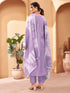 Purple Viscose Chanderi Pant Suit Acy8631 Closure View